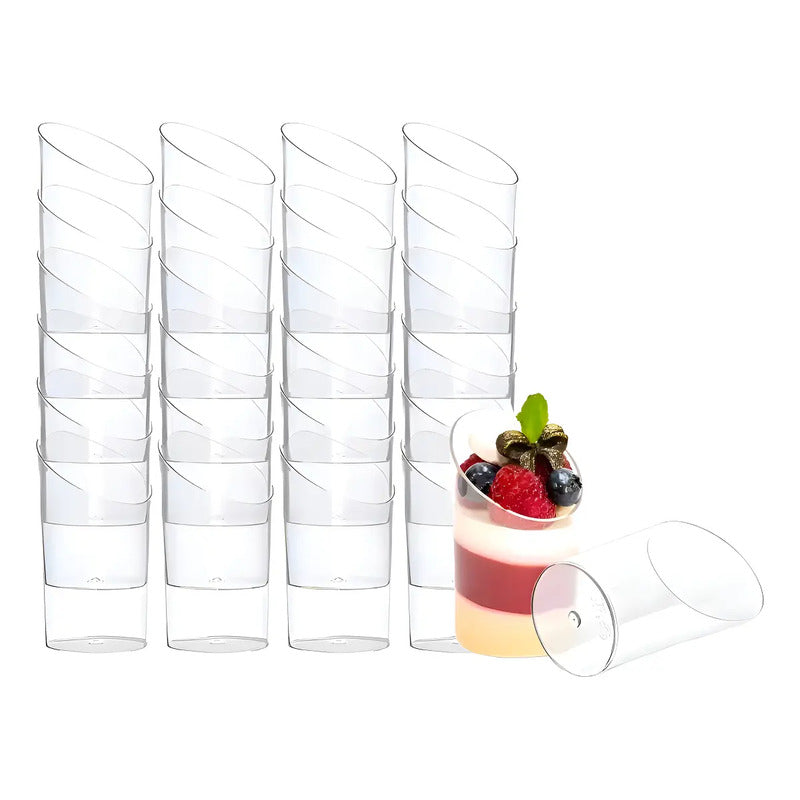 80 Vasos Shot Acrilico Postres Vasos Plastico Vasos De Postres Pocillos De Postre Pocillo Para Postre Vaso Para Dulces... Trasparente