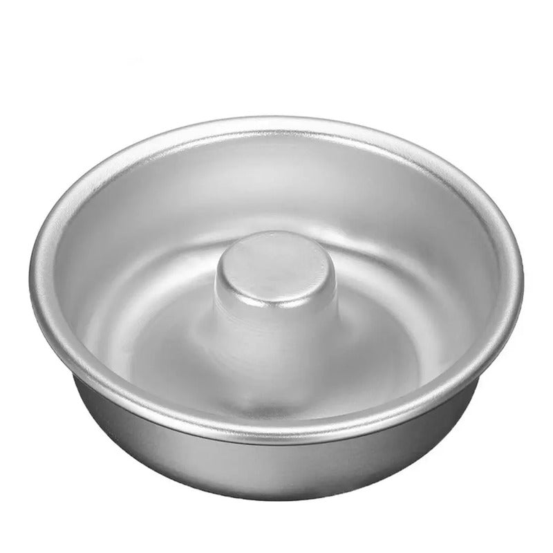 Molde Torta Molde Queque Redondo Molde Aluminio Flanera 18cm Gris Claro
