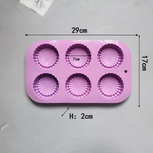 Set X2 Moldes Reposteria Molde Queque Molde Silicona Flor 6c Multicolor