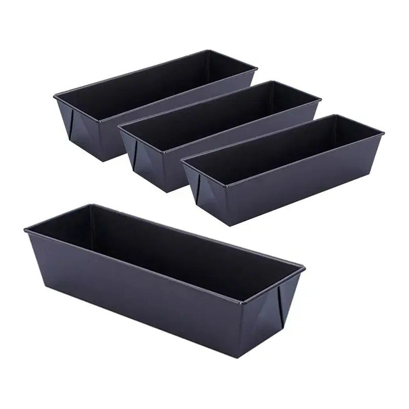 4 Molde Pan Molde Para Pan De Molde Rectangular Queque 30cm Gris Claro