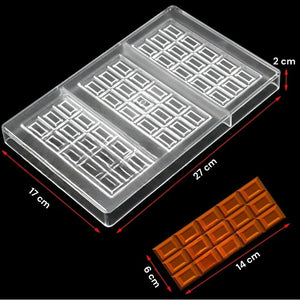 Pack X2 Molde Chocolate Molde Policarbonato Barra Chocolate