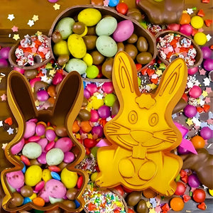 Set 2 Molde Conejo De Pascua Molde Silicona Molde Chocolate Molde De Silicona Para Pastel De Conejo De Pascua Decoración De Pasteles De Conejo Molde De Conejo Grande 3d Pasteleriuscl Blanco