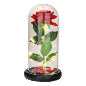 Pack X2 Rosa Eterna Rosa Preservada Led San Valentin Rosas Rojo 110762