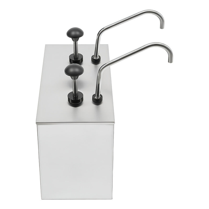 Dispensador De Salsa Comercial Dispensador Salsa Doble 4l Plateado / Dispensador Bomba Doble