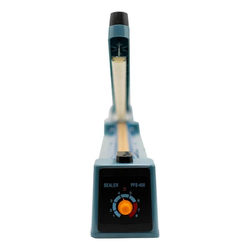 Selladora De Bolsas De Impulso Manual 40 Cm Con Regulador De Potencia Y 8 Niveles Azul