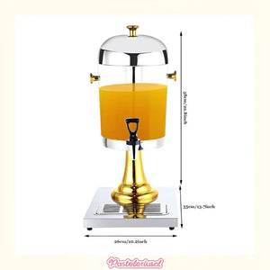 Dispensador De Bebidas Transparente Máquina Expendedora 8l Dispensadores Bandeja De Goteo Desmontable Para Fiestas Bodas... Plateado Con Dorado