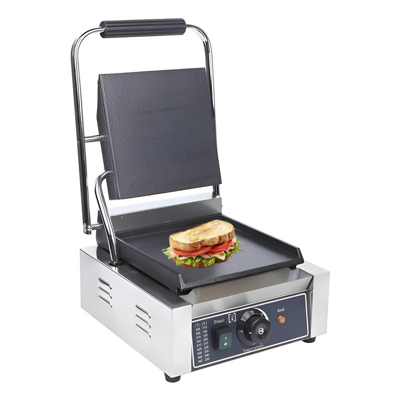 Sandwichera Industrial Maquina Para Sandwiches Panini 2200w - Plateado / Sandwicheras Grill Lisa