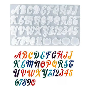 Molde De Silicona Letras Cursiva Molde Letras 41cav Cursiva Transparente 41 Cavid