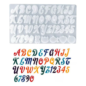 Molde De Silicona Letras Cursiva Molde Letras 41cav Cursiva Gris