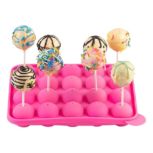 Moldes Silicona Queque Moldes Reposteria Cake Pops 20cav Molde De Silicona Esfera Moldes De Silicona Reposteria Moldes... Rosa / Molde Cake Pop 20 Cav