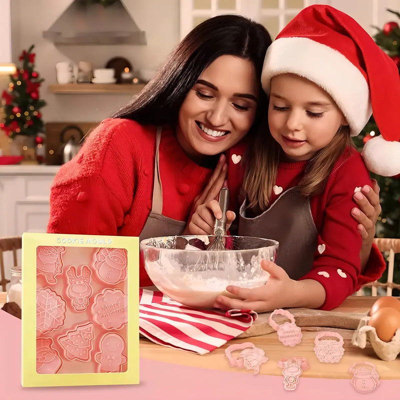 8 Molde Para Galletas Cortador Galletas Cortadores Galletas Color Rosa Diseño Cortador De Galletas Navidad Ck-2 Moldes Navidad Repostería Cortadores Navideños Cortadores De Masa Galletas Pasteleriuscl