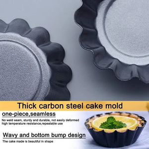 Pack X24 Molde Mini Tartaleta Moldes Reposteria Oscuras 8cm Gris 9068275