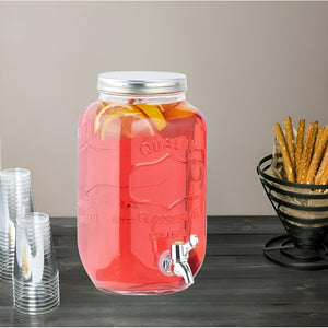 Dispensador De Agua Jarro De Bebidas Barril Sobremesa 4l Transparente / Dispensador De Bebidas 4l