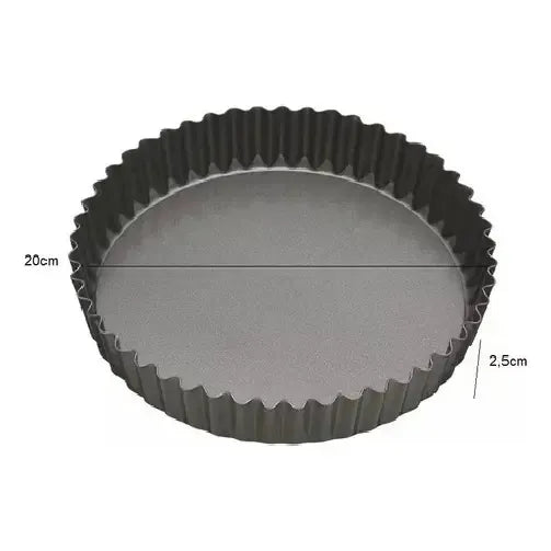 Pack3 Moldes Desmontables Molde Desmontable Tarta 20 24 26cm Borde Acanalado Perfectos Para Tartas De Frutas Moldes Reposteria Inferior Extraíble Revestimiento Resistente Para Horno Pasteleriuscl Gris