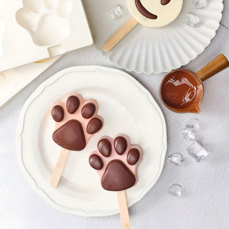2 Molde Helados Molde Helado Silicona Moldes Paleta Patitas
