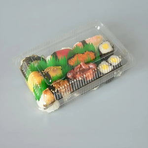 140 Bandejas Plastica Para Sushi Envase Transparente 3 Rolls Bandejas Desechables Para Delivery Y Restaurante Contenedor Para Comida Envase Plástico Transparente Para Sushi Con Tapa Dura Pasteleriuscl