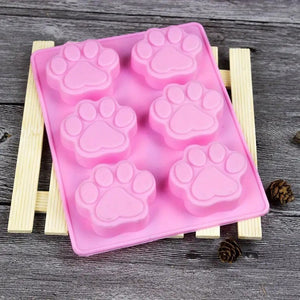 2 Molde Silicona Huella Moldes De Silicona Mascota Pata 6cav Insumos Reposteria Patitas De Perro Moldes Para Chocolates Pasteleriacl