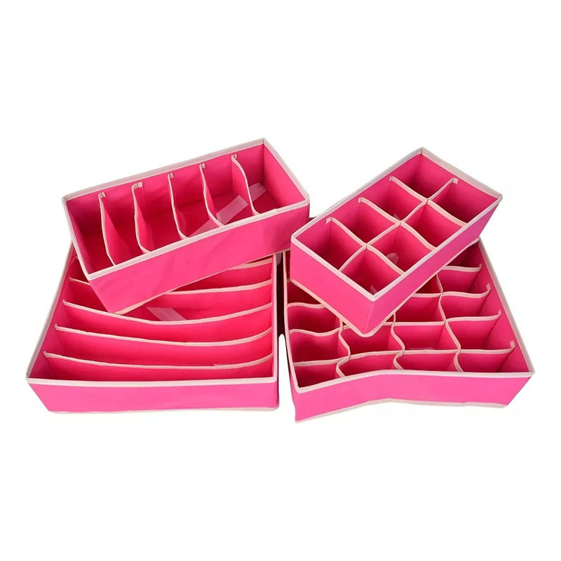 Pack X4 Organizador De Ropa Interior Organizador De Cajones