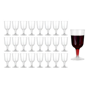 60 Copas De Vino Copas Plastico Desechables Transparente 6oz Transparente
