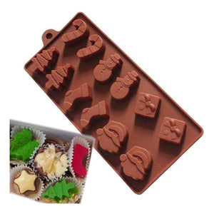 2 Moldes De Chocolate Moldes Silicona Chocolate Navidad Medi