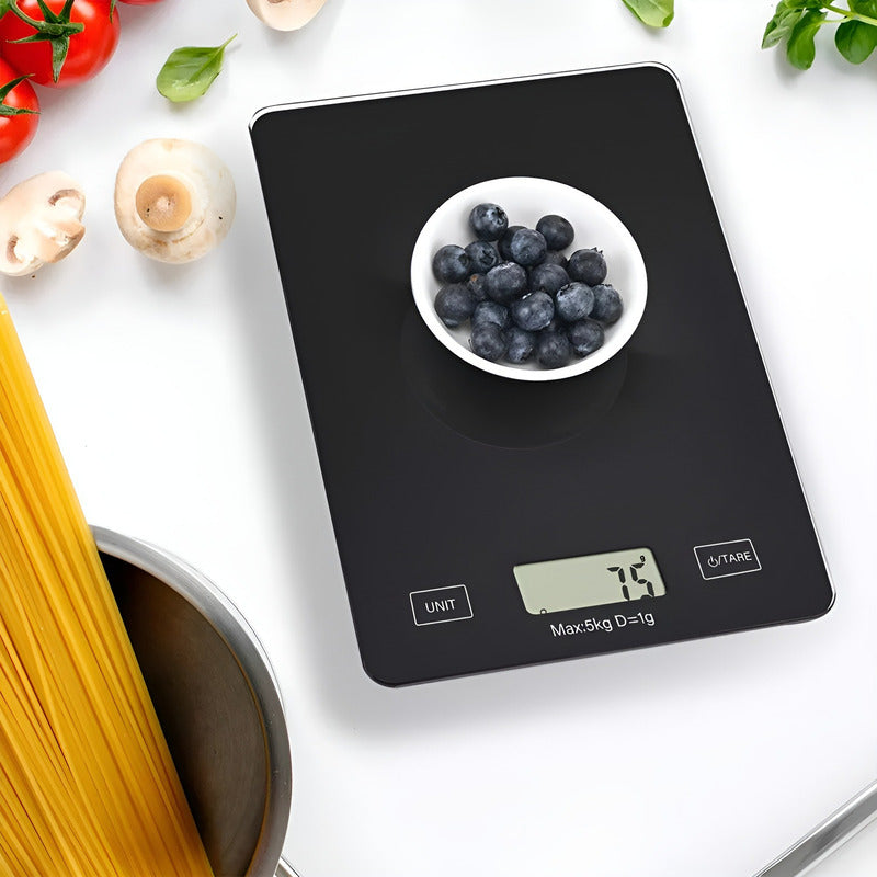 Gramera Digital Pesa Gramera Cocina Pesa Alimentos 5kg/0.01g Negro 5 Kg