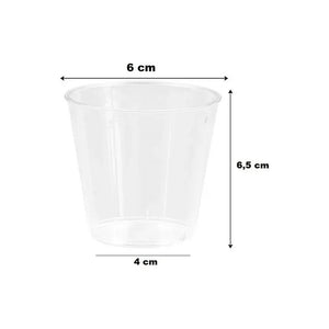 25 Set De Vasos Shot Postres Pocillos Vasos Plastico 88 Ml Mini Vasos Reutilizables Para Aperitivos Vasos De Postre Taza... Transparente