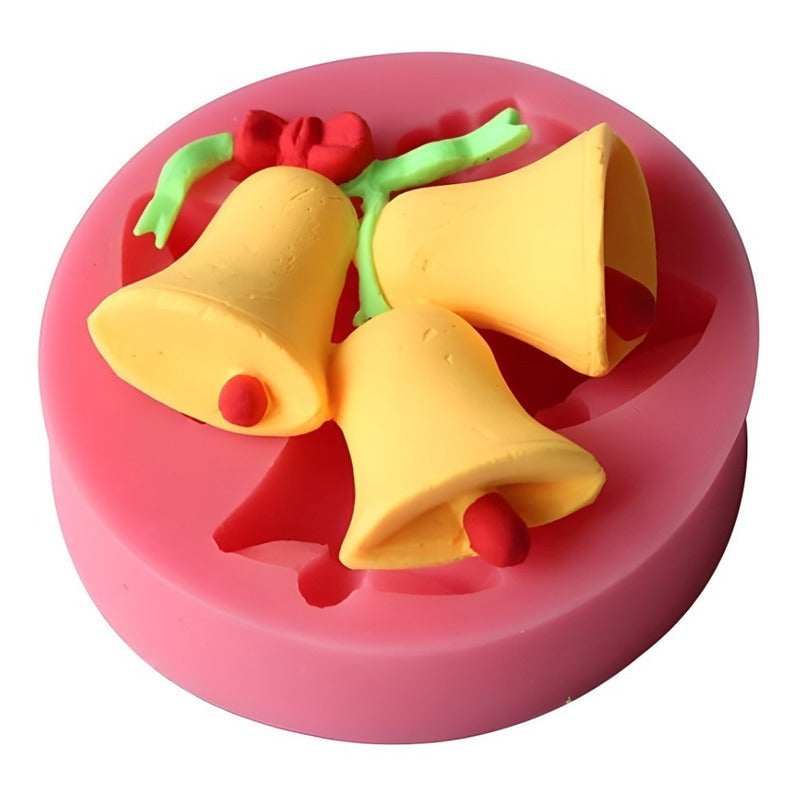 Molde De Silicona Molde Campanas Molde Fondant Campanas 2313 Rosa Campanas 2313