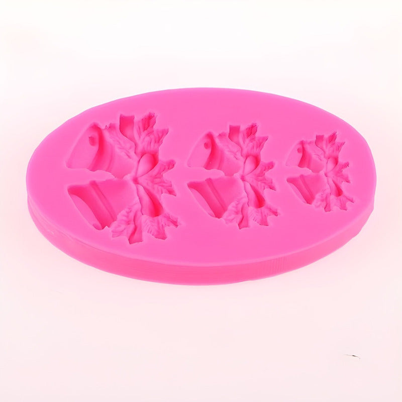 Molde De Silicona Molde Campanas Molde Fondant Campanas 2319 - Rosa Campanas 3 Cavid 2319