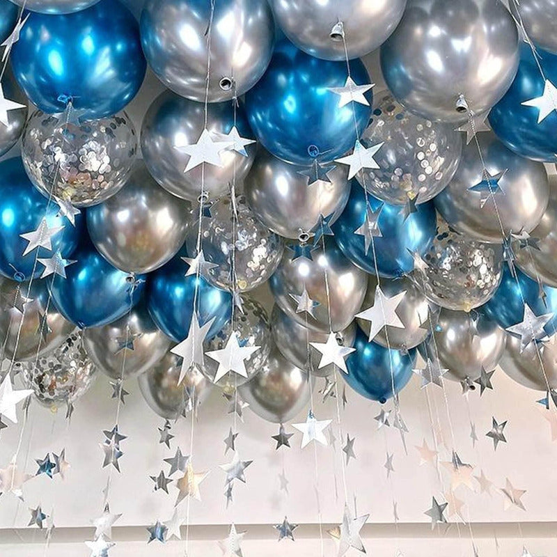 25 Set De Cumpleaños Globos Cromados Globos Cumpleaños 25cm