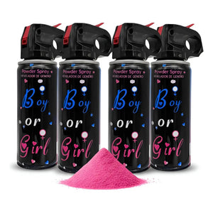 Pack 4 Extintor Humo Revelacion Spray Color Revelacion Genero Rosado