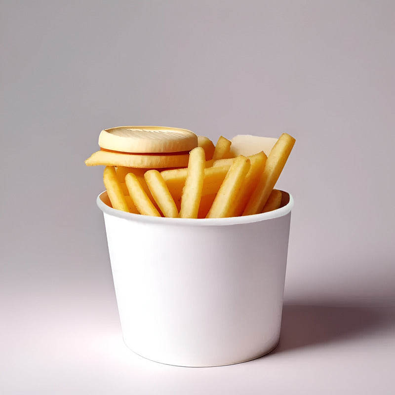 200 Vasos Polipapel Pote Helado Desechables Vaso Helado 12oz Blanco / Pote Helados 12oz