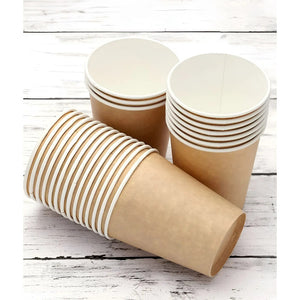 X150 Vaso Kraft Vasos Cafe Vaso Polipapel Liso C/tapa 8oz Cafe Claro