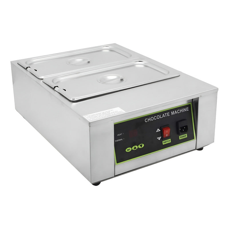 Maquina De Chocolates Fondue De Chocolate Chocolatera Doble Plateado / Maquina Chocolate Doble