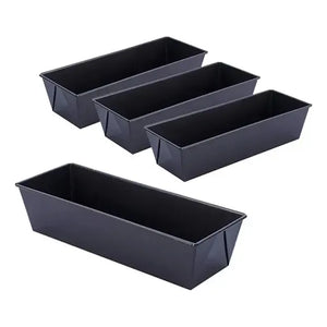 4 Molde Pan Molde Para Pan De Molde Rectangular Queque 30cm Molde De Sandwiches Moldes Rectangulares Moldes De Teflon Pasteleriuscl Gris