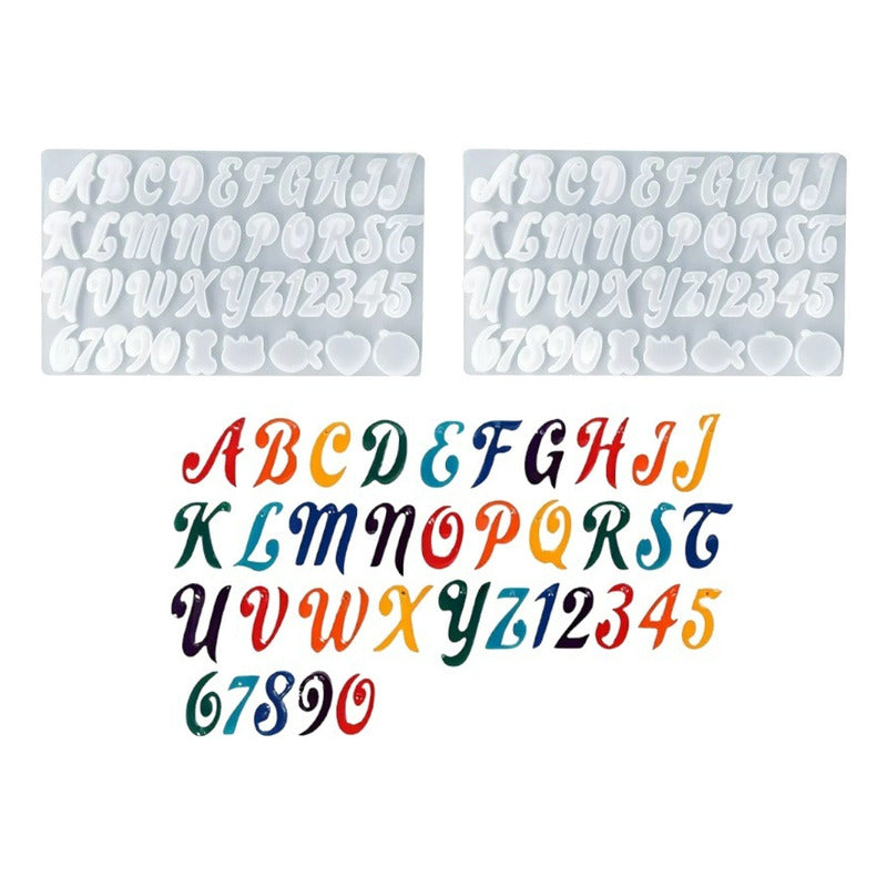 X2 Molde Silicona Moldes Resina Letra Molde De Silicona 41 Transparente 41 Cavid
