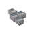 X4 Organizador De Poleras Caja Organizadora Closet Interior Gris Oscuro-190