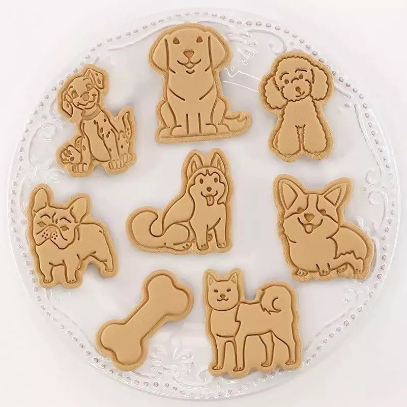 Molde Galletas Mascotas Moldes Para Galletas Perros Cortador Rosa Claro