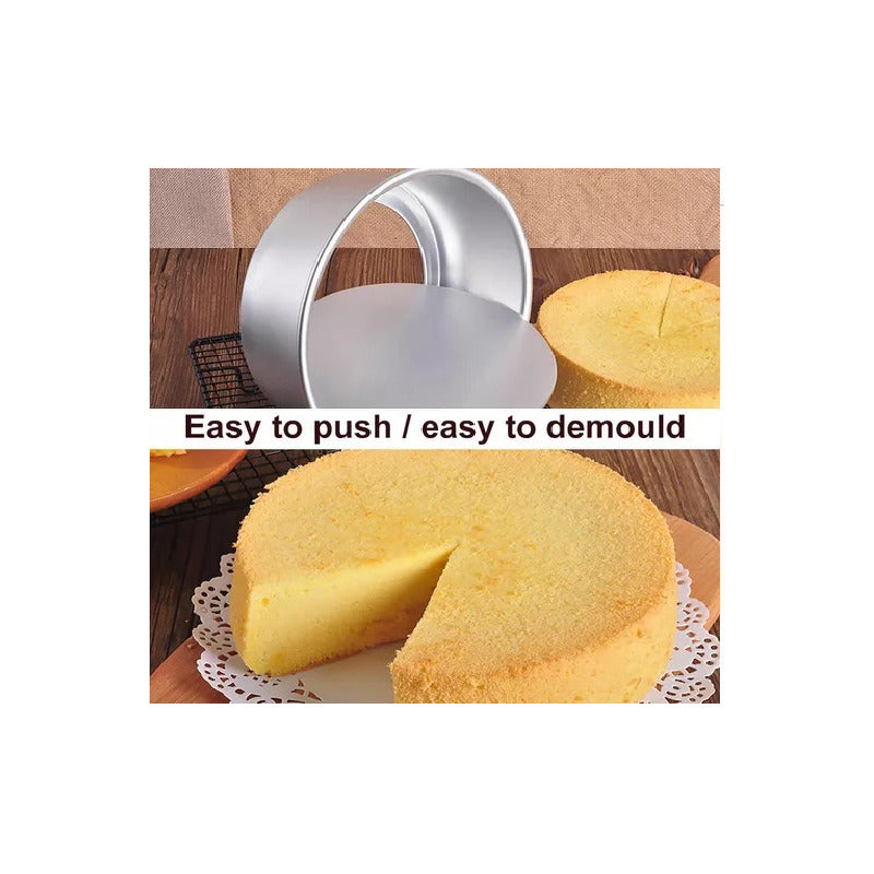 Moldes De Aluminio Para Tortas Molde Desmontable Moldes 26cm Gris