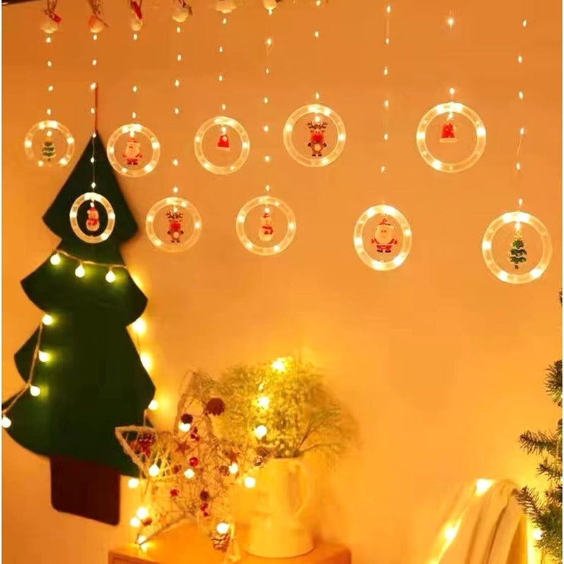 Cascada Guirnaldas Navidad Luces Guirnalda Luces Navideñas