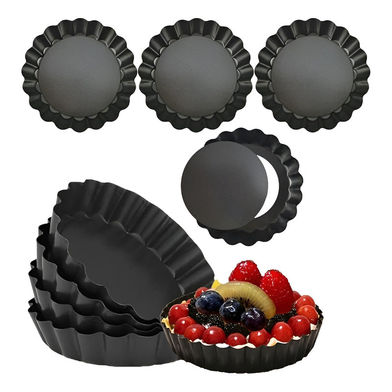 Moldes Tartas Moldes Tartaleta Desmontable Individual 13,5cm Gris