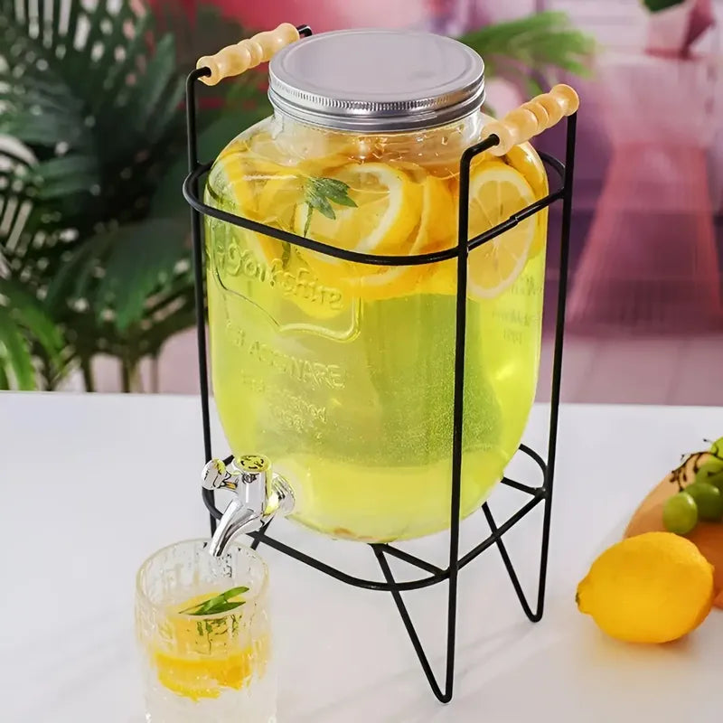 Dispensador De Jugos Con Atril Dispensadores De Bebidas 4l Plateado