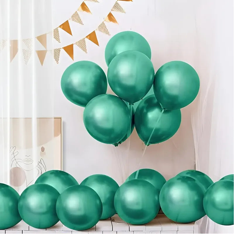25 Set De Cumpleaños Globos Cumpleaños Globo Metalizado 0015 Verde Metalico 0015