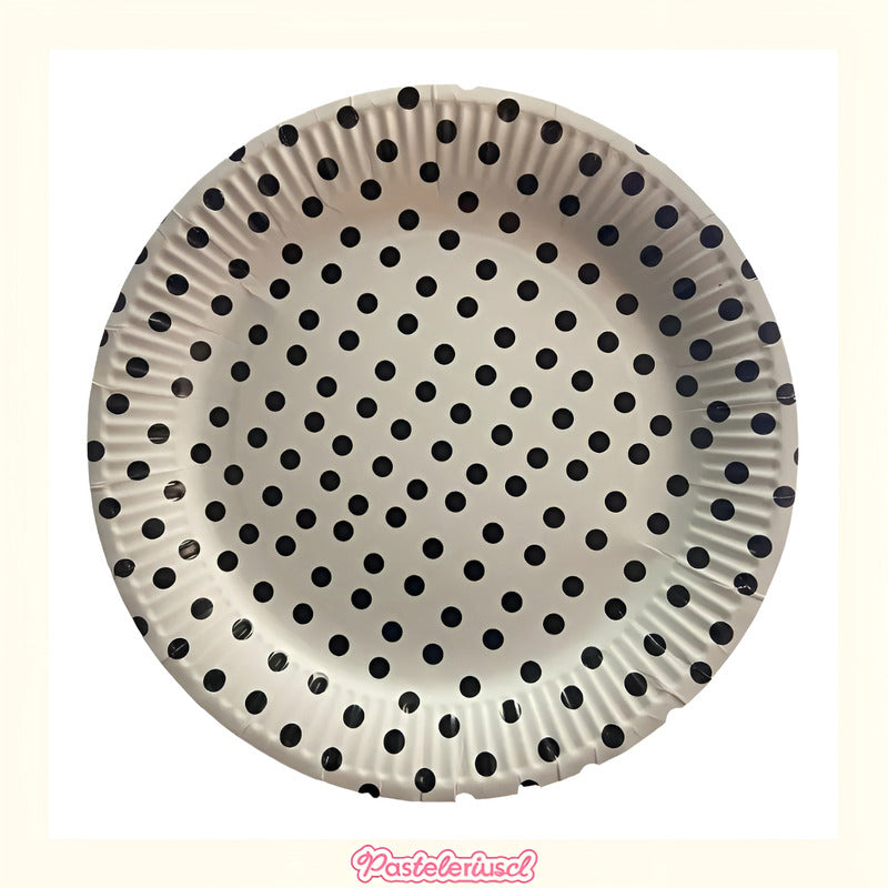 10 Platos De Papel Platos Desechables Platos Cumpleaños 23cm Blanco