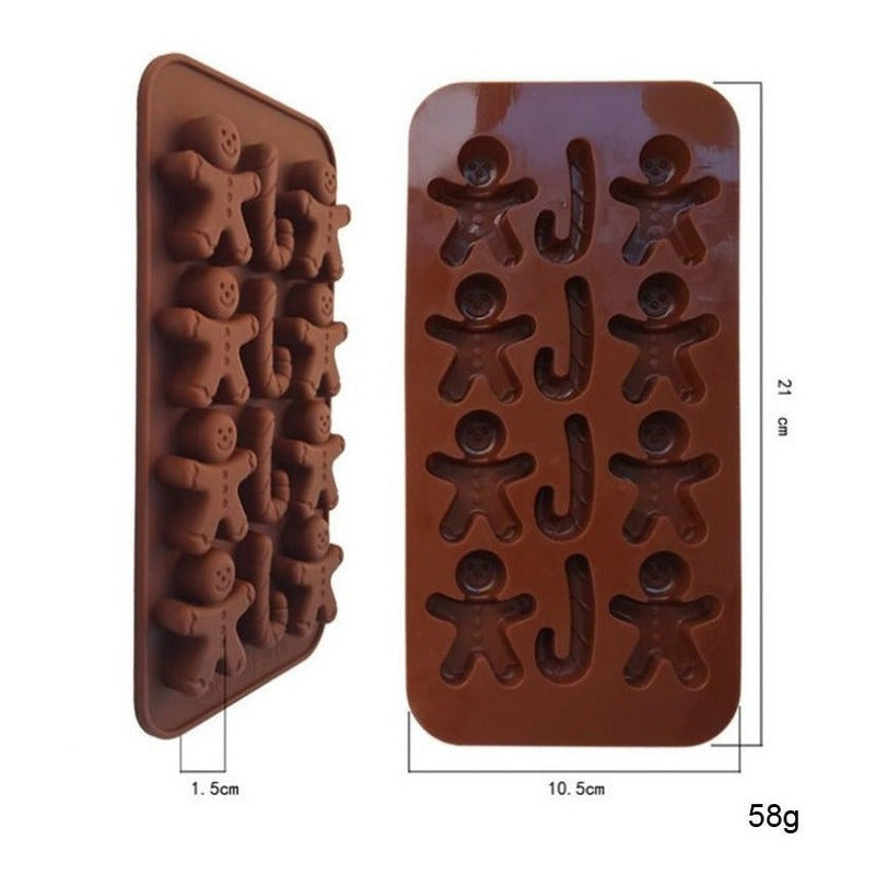 Moldes De Chocolate Molde De Silicona Molde Galleta Navidad  Marrón