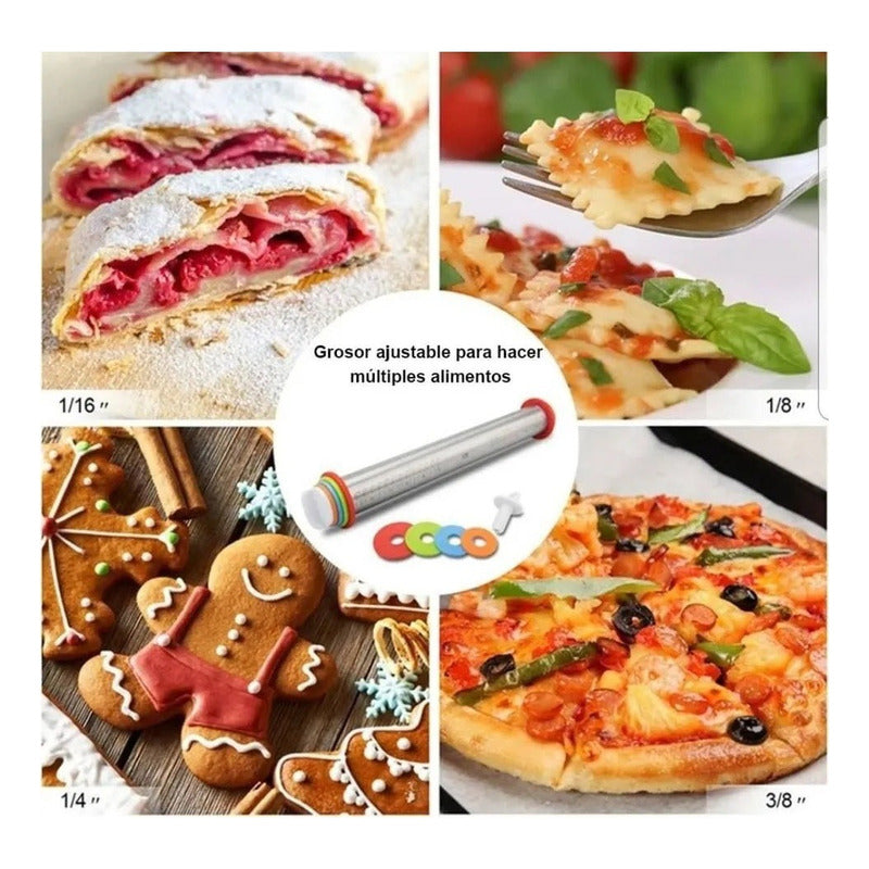 Uslero Acero Inoxidable Uslero Ajustable Uslero Fondant 45cm Plateado