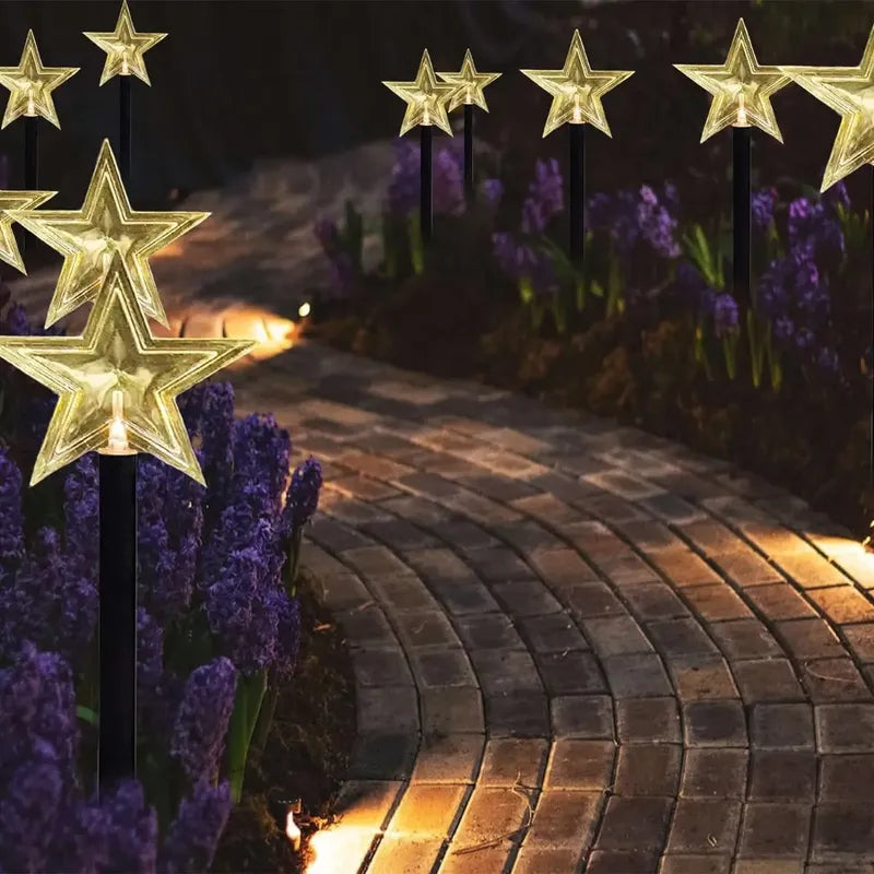 10 Guirnalda Solar Guirnaldassolares Lampara Jardin Estrella Amarillo