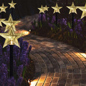 10 Guirnalda Solar Guirnaldassolares Lampara Jardin Estrella Amarillo