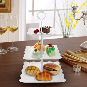 Pack X4 Porta Torta Porta Cupcakes  Torre Porta Cupcake Blanco