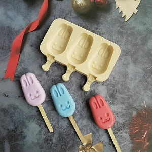 Moldes De Silicona Para Helados Molde Paletas Helado Conejo Multicolor
