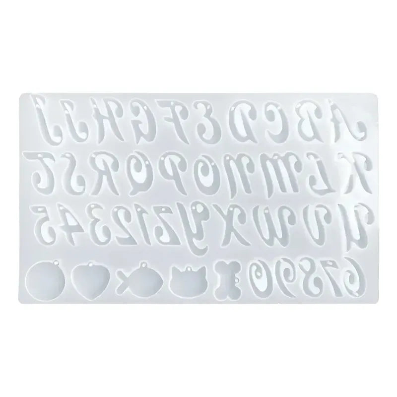 Molde De Silicona Letras Cursiva Molde Letras 41cav Cursiva Transparente 41 Cavid